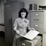 Woman Checking Personnel Division Files at Metropolitan Life, C by George Skip Gandy IV