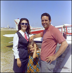 Family in Front of Plane at Aviation Expo by Skip Gandy
