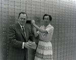 Man and Woman at Lock Boxes at Tampa Marine Bank, B by George Skip Gandy IV