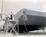 Man Gives Speech During Barge Launch, Misener Industries by George Skip Gandy IV