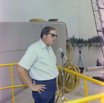 Man Gives Speech During DC-515 Barge Launch, Misener Industries, A by George Skip Gandy IV