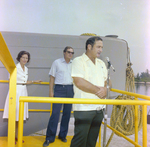 Man Gives Speech During DC-515 Barge Launch, Misener Industries, C by George Skip Gandy IV