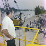 Man Gives Speech During DC-515 Barge Launch, Misener Industries, D by George Skip Gandy IV