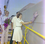 Woman Breaks Bottle Against DC-515, Misener Industries, A by George Skip Gandy IV