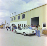 People Socializing by Building at DC-530 Launch, Misener Industries, B by George Skip Gandy IV