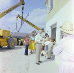 Attendees Near Cranes and Building at Launch Event, Misener Industries, B by George Skip Gandy IV