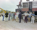 Attendees Near Cranes at Black Point Barge Launch, Misener Industries, B by George Skip Gandy IV