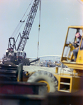 Tractor, Crane, and Gandy Bridge at Misener Industries, C by George Skip Gandy IV