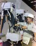 Employee Working on Industrial Electrical Panel, Misener Industries, B by George Skip Gandy IV