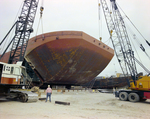 Cranes Attaching El Coqui Barge End, Misener Industries, P by George Skip Gandy IV