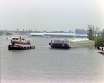 Bayou Bull Tugboat Attached to MC-6 Barge, Misener Industries, A by George Skip Gandy IV