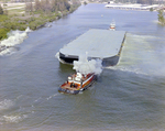 Tugboats Attached to PC-315L Barge at Launch, Misener Industries, A by George Skip Gandy IV