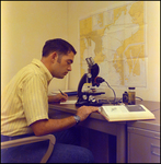 Man with Microscope and Bug, C