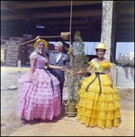 Miss Cypress Gardens in Hard Hats with Tree, D by Skip Gandy