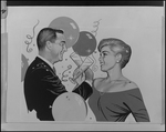 Drawing of Couple Enjoying Tropical Ale at a Party by Skip Gandy