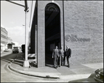 Three Men in Front of the Broadway National Bank, B by Skip Gandy