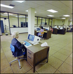 Women Typing at Teleprocessing System Terminal, K by Skip Gandy