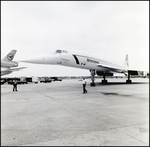 Angle of a British Airways Concorde Plane