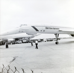 Side of a British Airways Concorde Plane by Skip Gandy