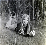 Woman Posing on Grass by Skip Gandy