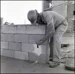 Applying Concrete to Sea Wall, O by Skip Gandy