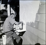 Applying Concrete to Brick and Wood Structure, B by Skip Gandy