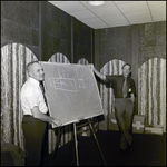 Paul Rice and Gene Holland at a Chalkboard, Tampa, Florida, B by George Skip Gandy IV