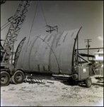 Crane Lifts Curved Steel Tunnel Piece, Tampa, Florida, C by George Skip Gandy IV