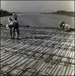 Workers on a Rebar Grid for a Bridge, Tampa, Florida, A by George Skip Gandy IV