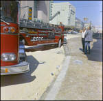 Onlookers Beside Parked Fire Truck at Citizens Bank Building Fire, Tampa, Florida, A by George Skip Gandy IV