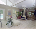 Carpeted Living Room with MALM Fire Drum 2 Gas Fireplace, A by George Skip Gandy IV