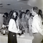 Two Women and a Man at a Drink Table by George Skip Gandy IV