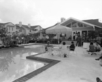 People Chatting Outside by the Pool, B by George Skip Gandy IV