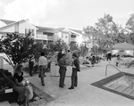 Groups of People Talking Outside by the Pool by George Skip Gandy IV