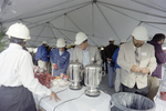 Employees Lining Up for Coffee at Cargill Fertilizer Inc. Grand Opening by George Skip Gandy IV