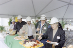 Employees Lining Up at Buffet Table at Cargill Fertilizer Inc. Grand Opening by George Skip Gandy IV