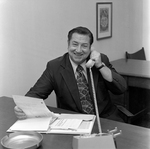 Man Talking on Phone at O.H. Carter Co. in Tampa, Florida, E by George Skip Gandy IV