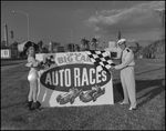 I.M.C.A. Big Car Sanctioned Auto Races Sign by Skip Gandy