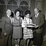 Four Sarah Coventry Employees Pose for a Photo During a Company Event at the Manger Motor Inn, C by George Skip Gandy IV