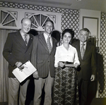 Four Sarah Coventry Employees Pose for a Photo During a Company Event at the Manger Motor Inn, F by George Skip Gandy IV