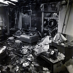 Destroyed Seating Area of Dr. Anthony Spoto's Medical Office, June 8, 1973 by George Skip Gandy IV