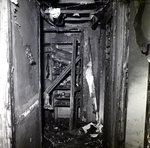 Remains of Incinerated Room in Dr. Anthony Spoto's Medical Office, June 8, 1973 by George Skip Gandy IV