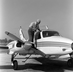 Technician Testing Aircraft with Microsonic Leak Detector, J by George Skip Gandy IV