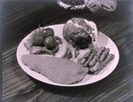 Plate of Breaded Fish and Vegetables by George Skip Gandy IV