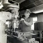 Man in Hard Hat Tends to Florida Steel Machinery, G by George Skip Gandy IV