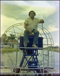 Airboat operator, Chassahowitzka River, Florida by Skip Gandy