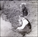 Jerry Bowmer and Developers Evaluate Irrigation Ditch on Site in Tampa, Florida, A by Skip Gandy