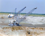 Dragline Excavators in Phosphate Mine, Florida, B