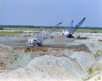 Dragline Excavators in Phosphate Mine, Florida, C