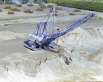 Dragline Excavator in Phosphate Mine, Florida, B